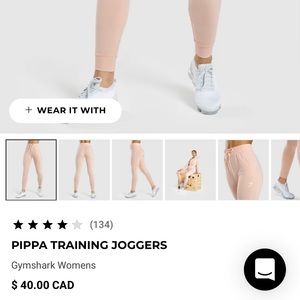 Gymshark Pippa training joggers-Light pink